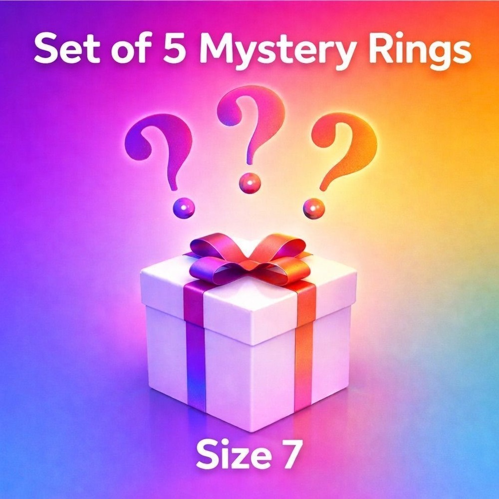Set of Five Size 7 Mystery Rings